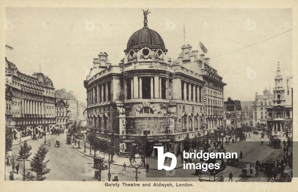 Gaiety Theatre and Aldwych, London (b/w photo)