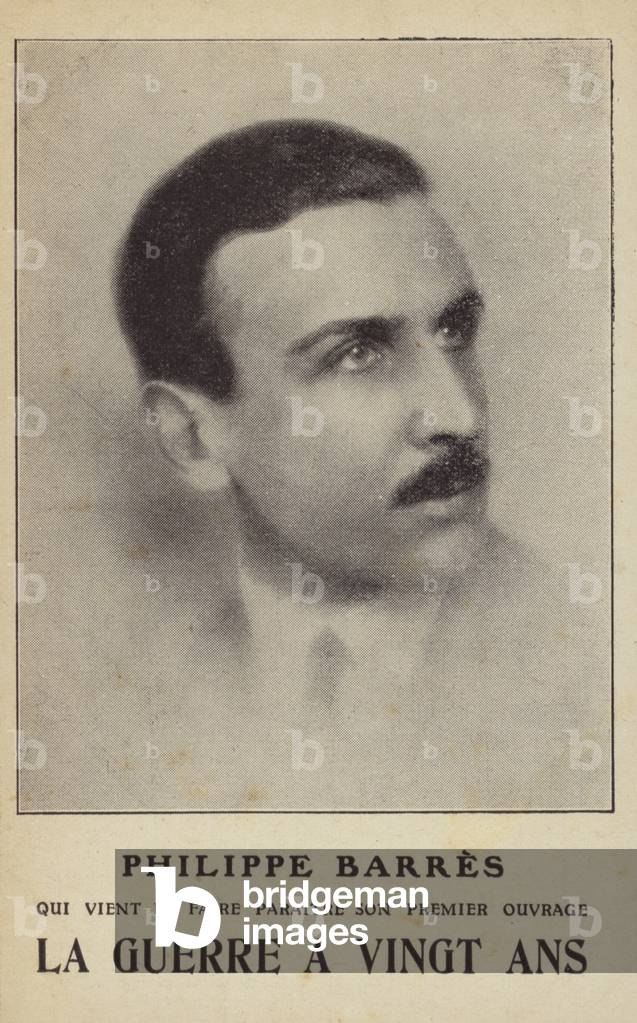 Philippe Barres (1896-1975), French journalist and author, 1924 (litho)