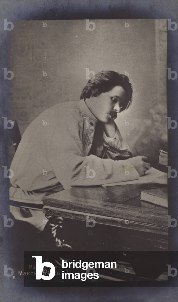 Maxim Gorky, Russian writer (b/w photo)