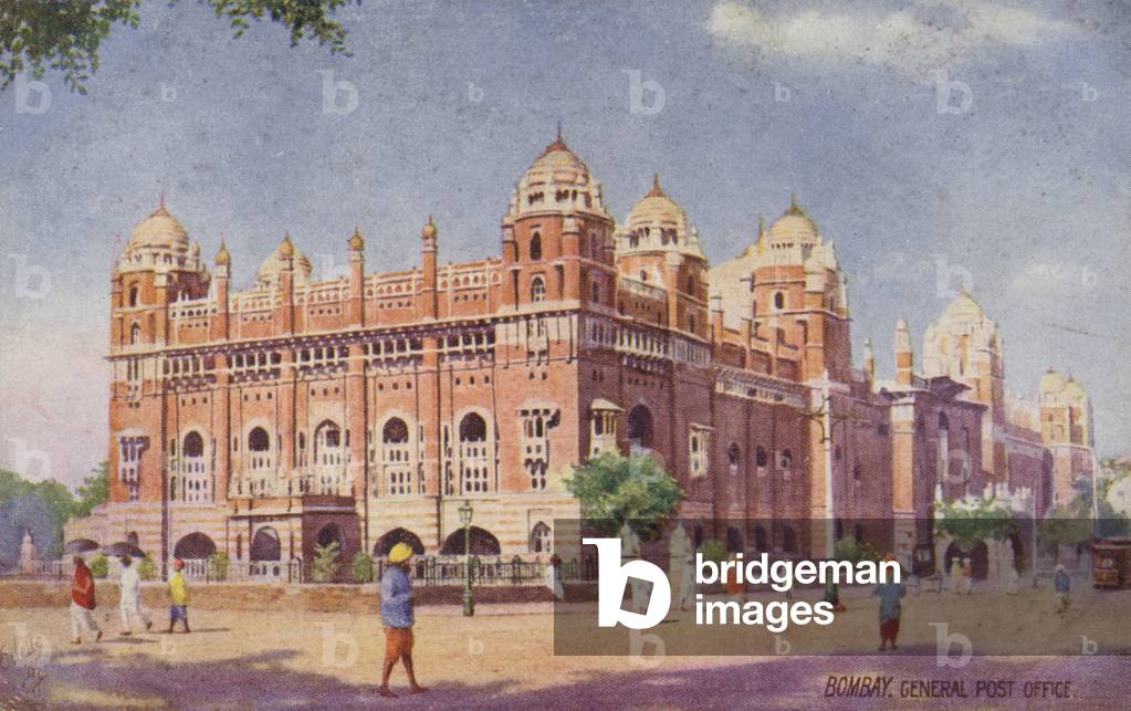 General Post Office, Bombay (colour litho)