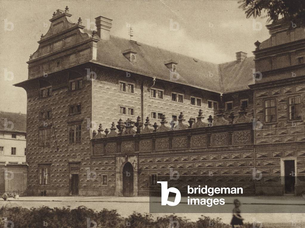 Schwarzenberg Palace, Prague, Czechoslovakia, late 1940s (b/w photo)