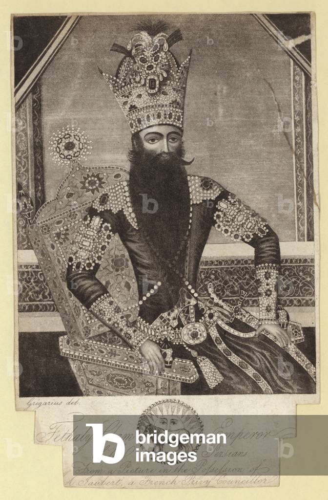 Cham Fethaly, Emperor of the Persians (1772-1834) (engraving)