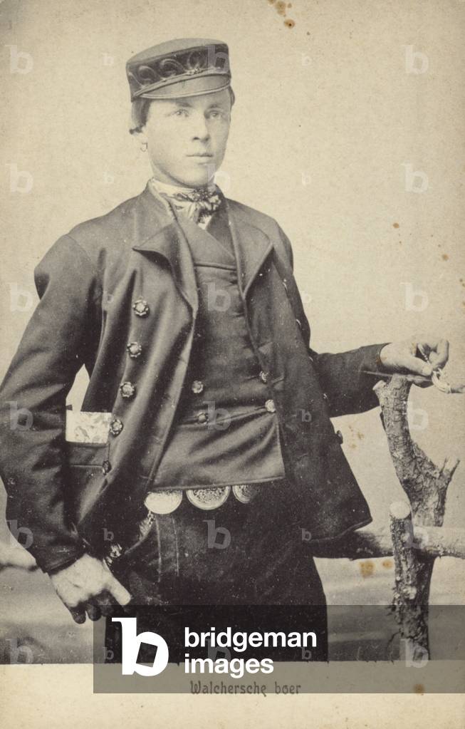 Walchersche boer (farmer) (b/w photo)