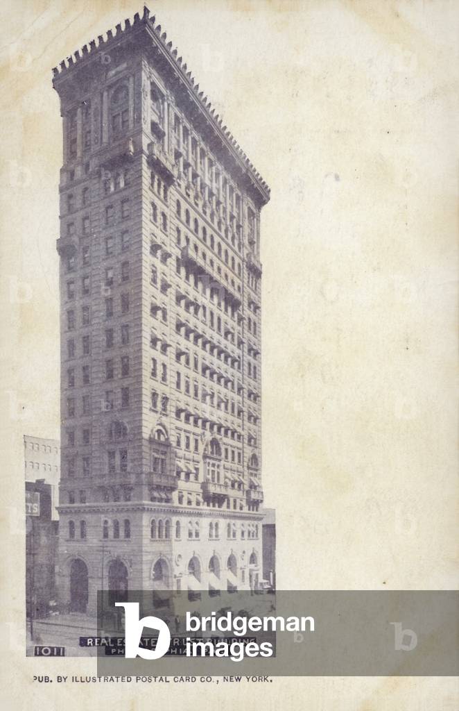 Real Estate Trust Building, Philadelphia, Pennsylvania, USA (b/w photo)