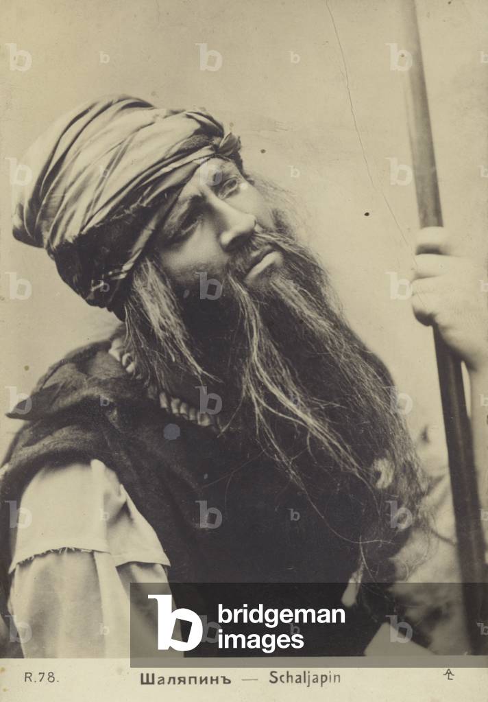 Feodor Chaliapin, Russian opera singer, in character, c1900 (b/w photo)