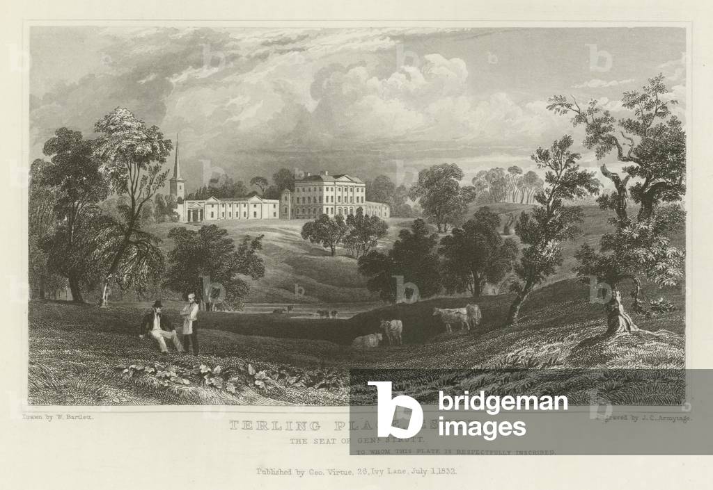 Terling Place, Essex, the Seat of General Strutt (engraving)