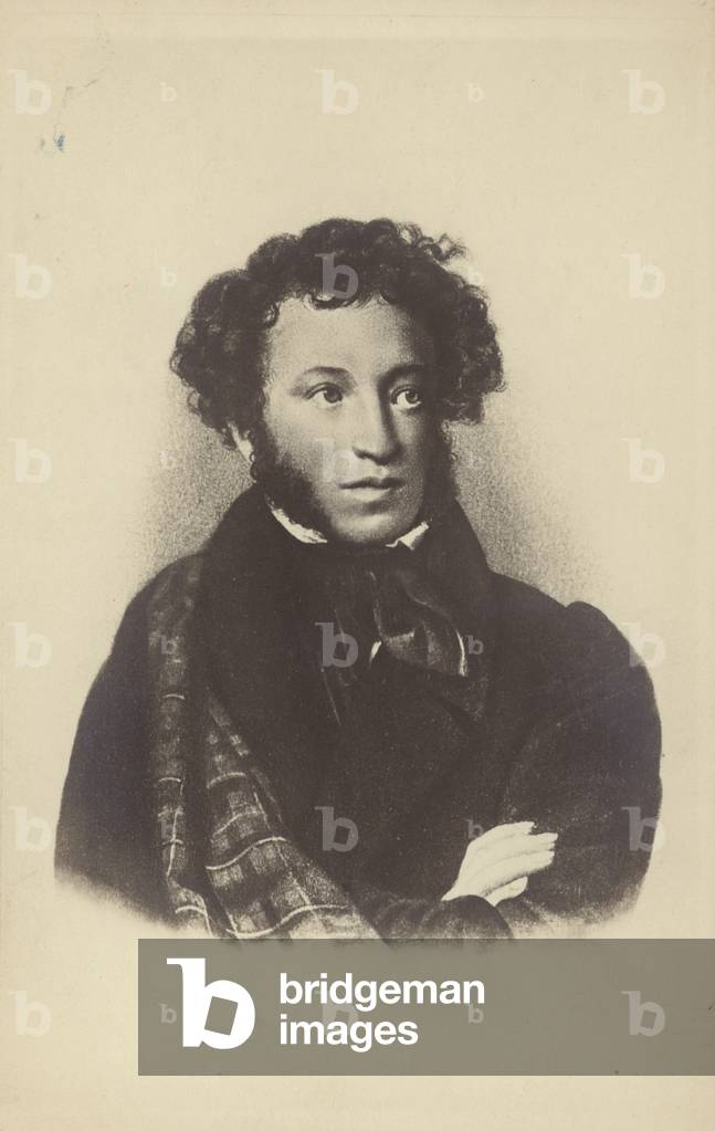 Alexander Pushkin (1799-1837), Russian novelist, poet and playwright (litho)