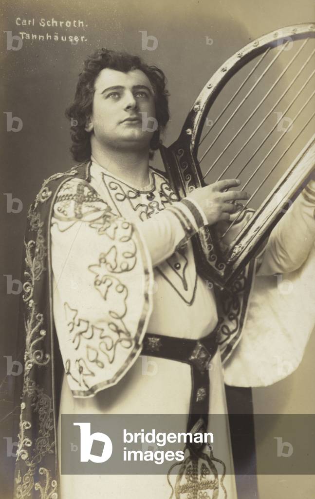 Carl Schroth, German opera singer as Tannhauser (b/w photo)