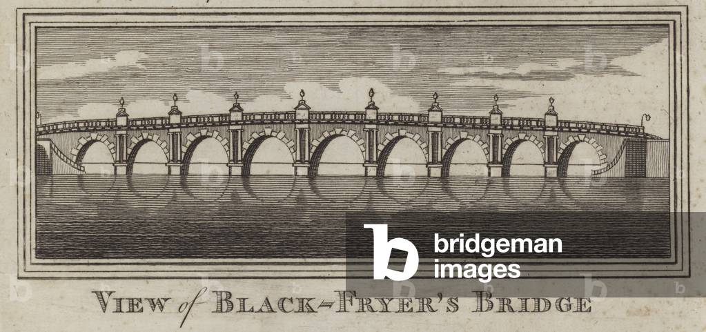 View of Blackfriars Bridge, London (engraving)