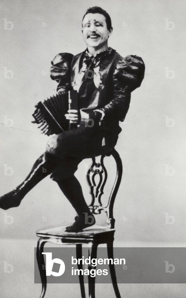 Ivan Bondarenko, Russian circus clown, acrobat, gymnast and musical eccentric, 1920s (b/w photo)