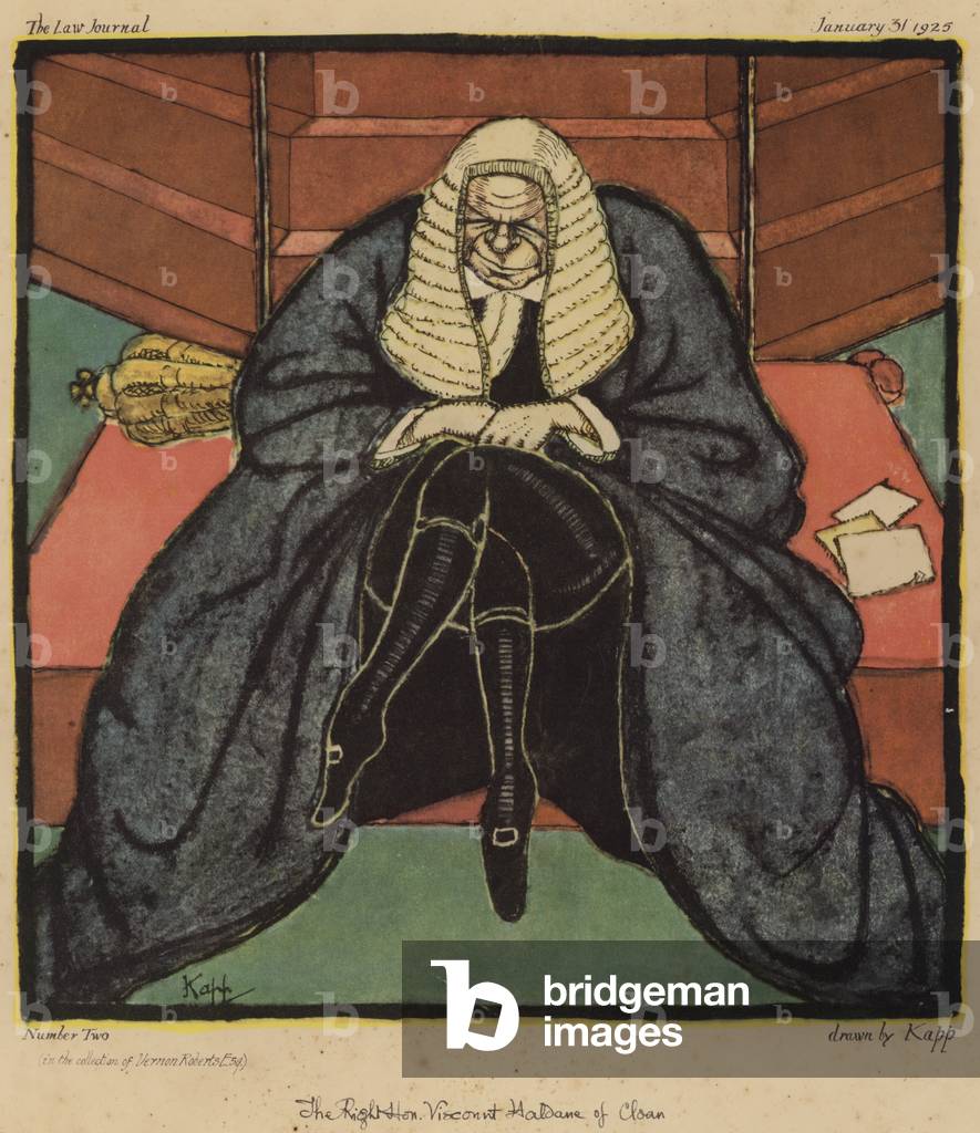 The Right Hon Viscount Haldane of Cloan (colour litho)