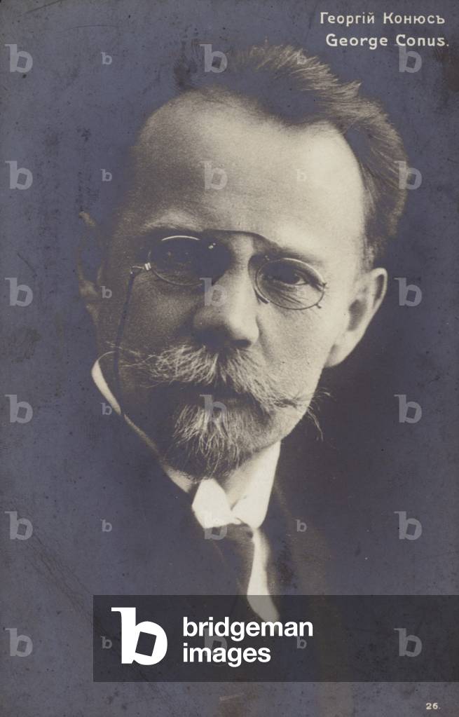 George Conus, Russian composer (1862-1933) (b/w photo)