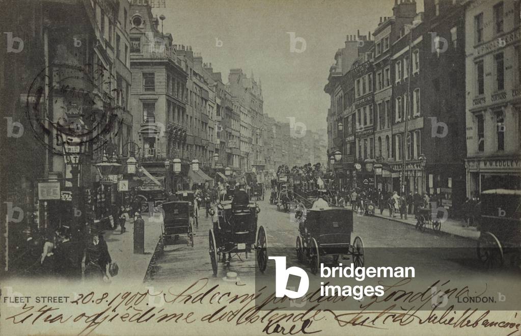 Fleet Street, London (b/w photo)