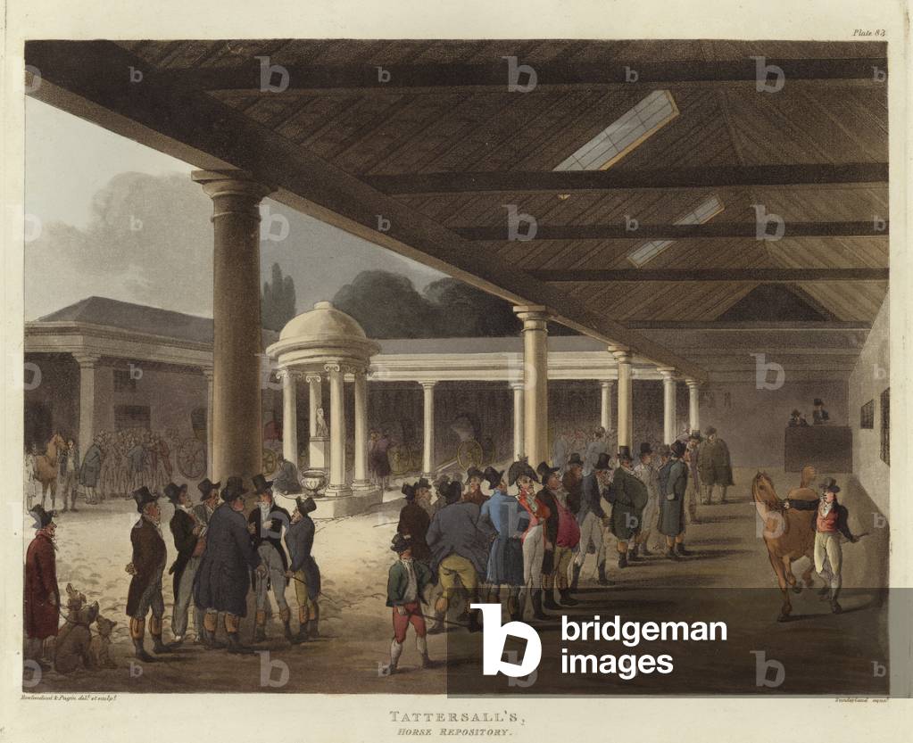 Tattersall's Horse Repository (coloured engraving)