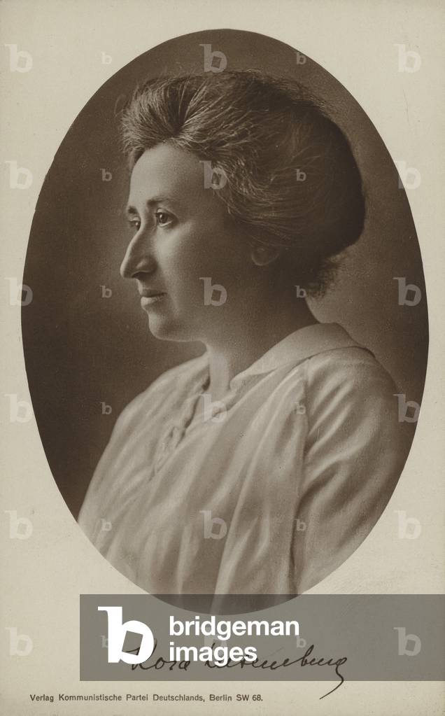 Rosa Luxemburg, German philosopher and socialist revolutionary (b/w photo)