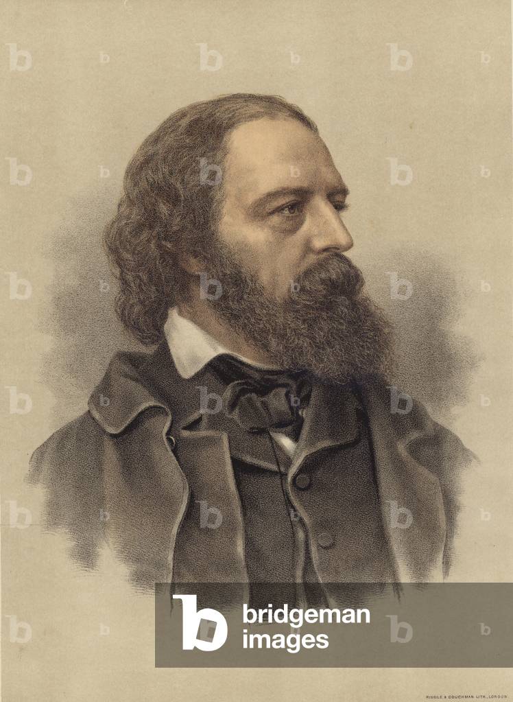 Alfred Lord Tennyson (colour litho)