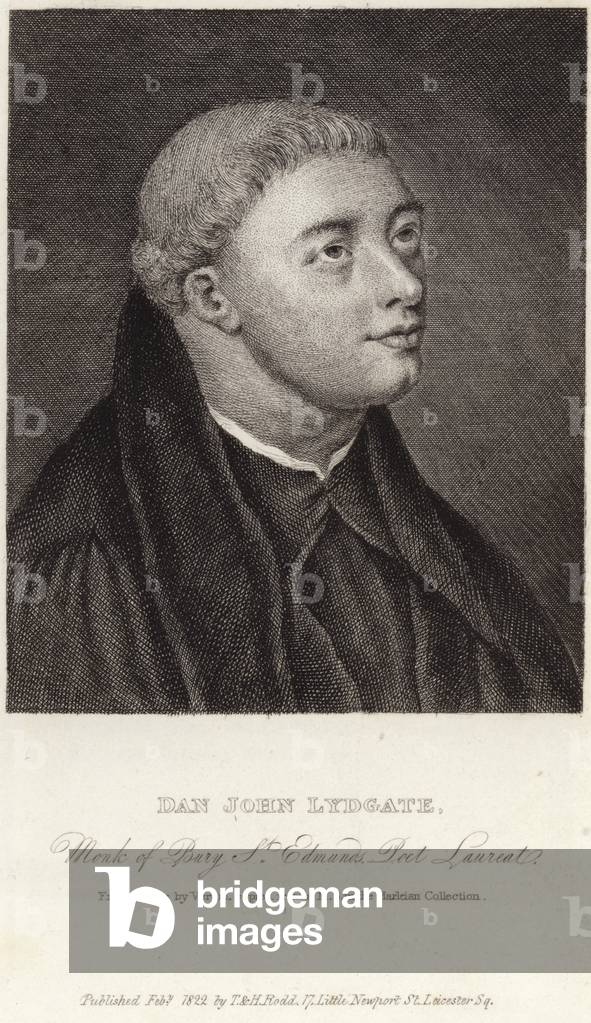 Portrait of John Lydgate of Bury (engraving)