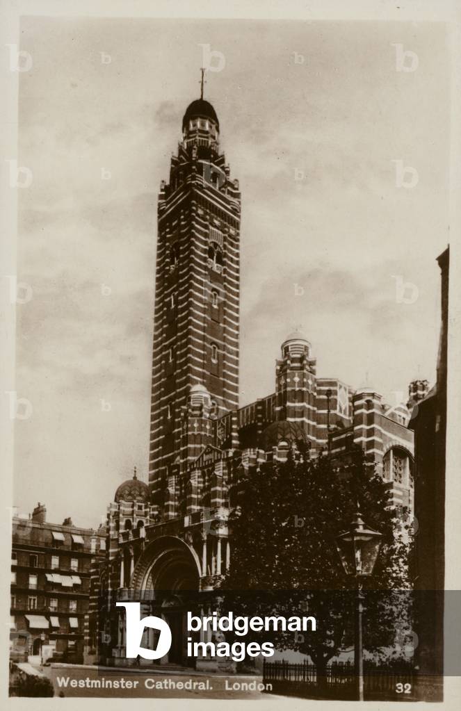Westminster Cathedral, London (b/w photo)