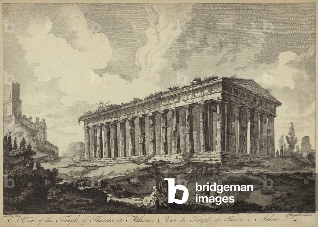 View of the Temple of Theseus, Athens, Greece (engraving)