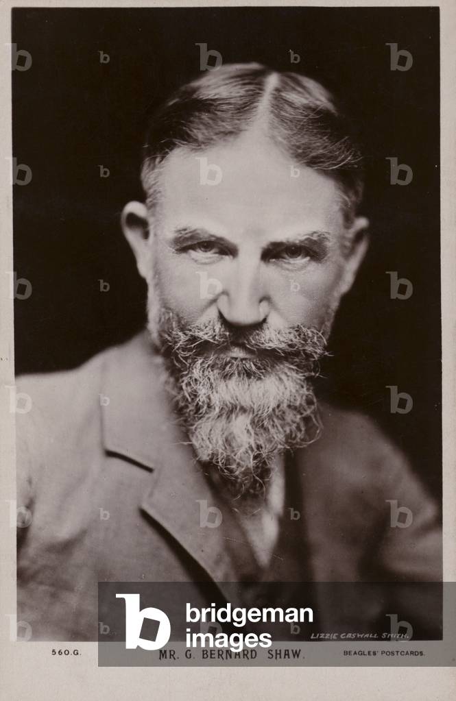 George Bernard Shaw (1856-1950), Irish playwright (b/w photo)