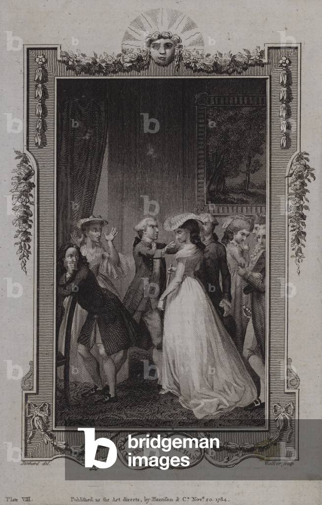 Scene from The Virtuous Orphan, by Mary Collyer (engraving)