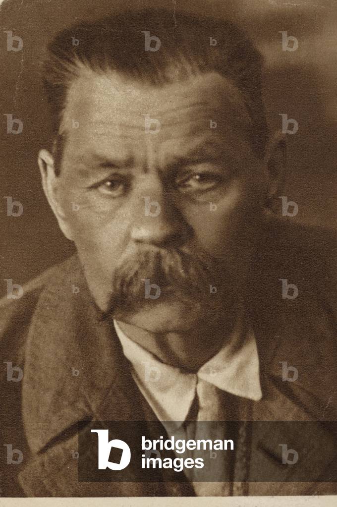 Maxim Gorky, Russian writer (b/w photo)