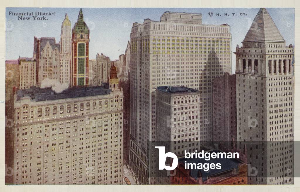 Financial District, New York City, USA (coloured photo)