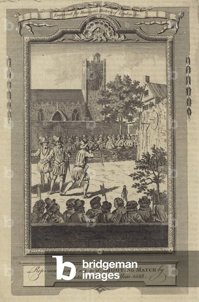 Representation of a Grand Shooting Match by the London Archers in the Year 1583 (engraving)