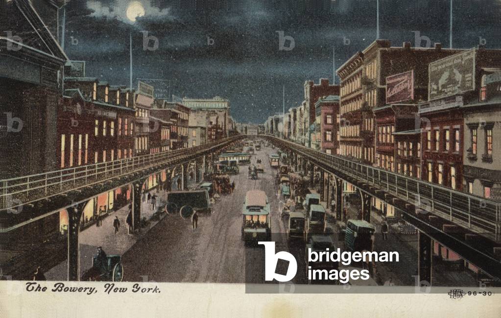 The Bowery, New York City, USA (coloured photo)