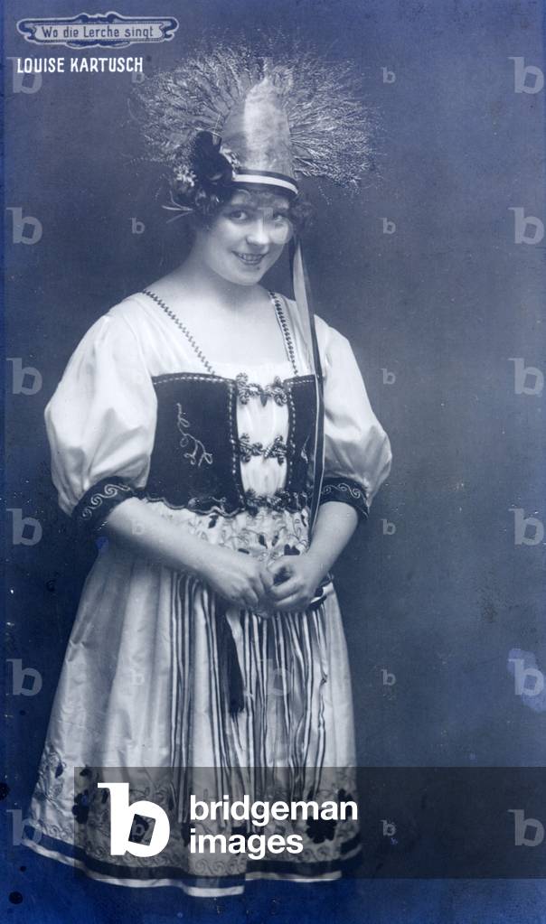 Louise Kartousch, Austrian opera singer (b/w photo)