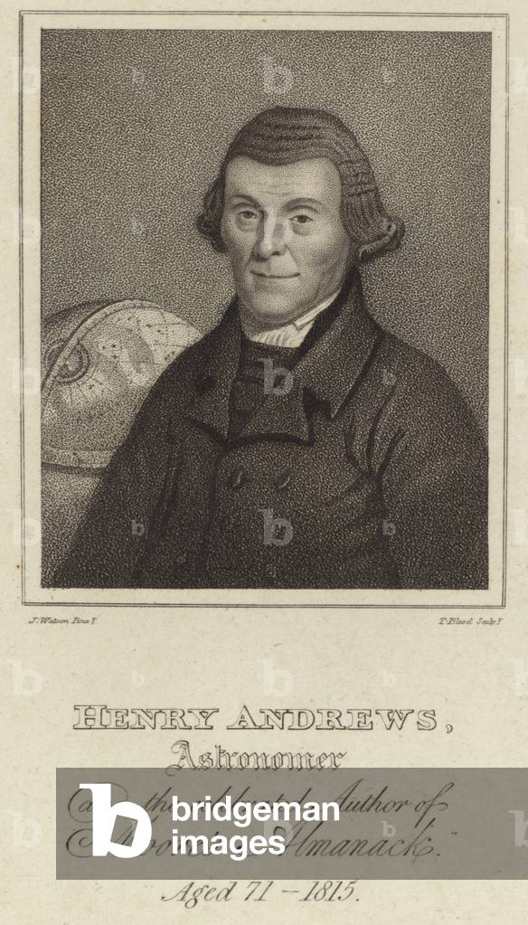 Henry Andrews, Astronomer and the celebrated author of Moore's Almanack (17441820) (engraving)