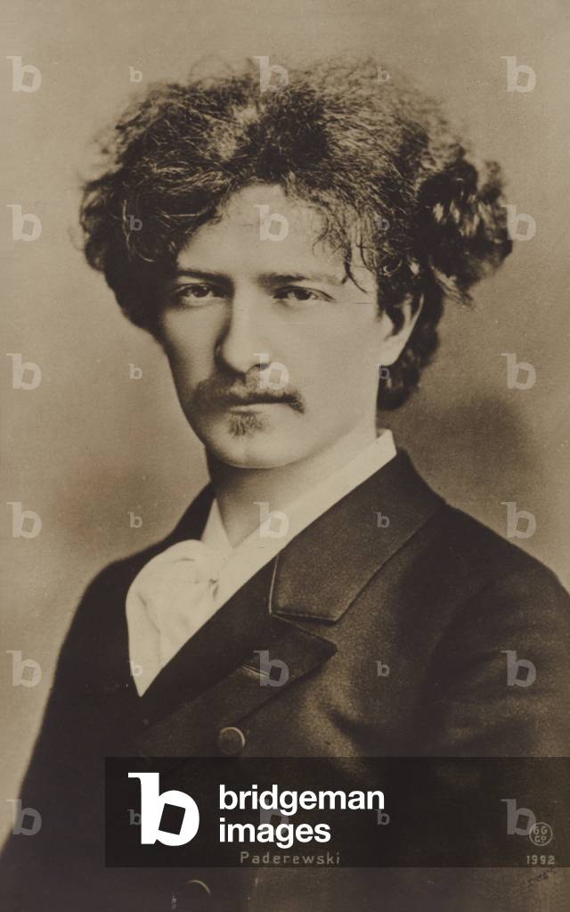 Portrait of Ignacy Jan Paderewski (b/w photo)
