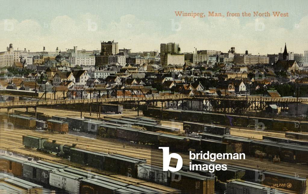 Winnipeg, Manitoba, Canada, from the north-west (coloured photo)