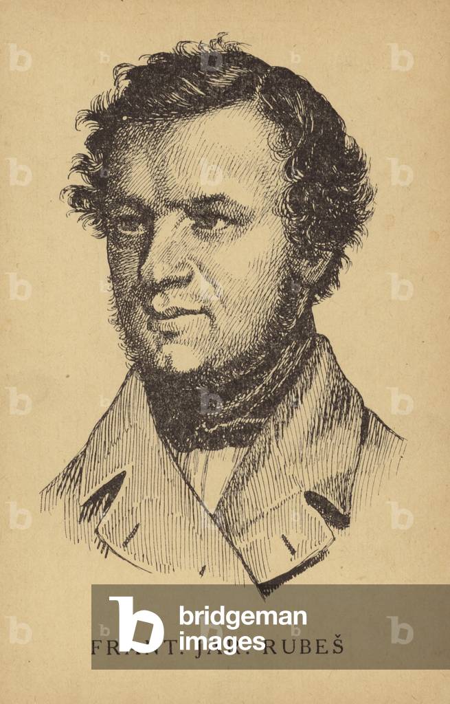 Frantisek Jaromir Rubes (1814-1853), Czech lawyer, writer and playwright (litho)
