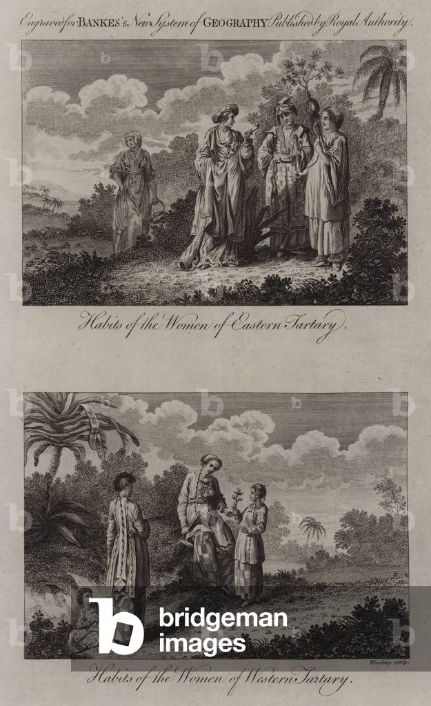 Women's costumes of Tartary (engraving)