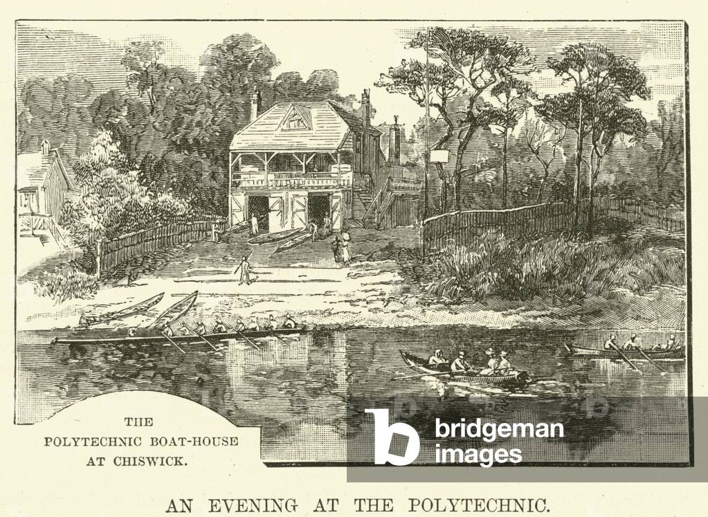 The Polytechnic Boat-House at Chiswick (engraving)