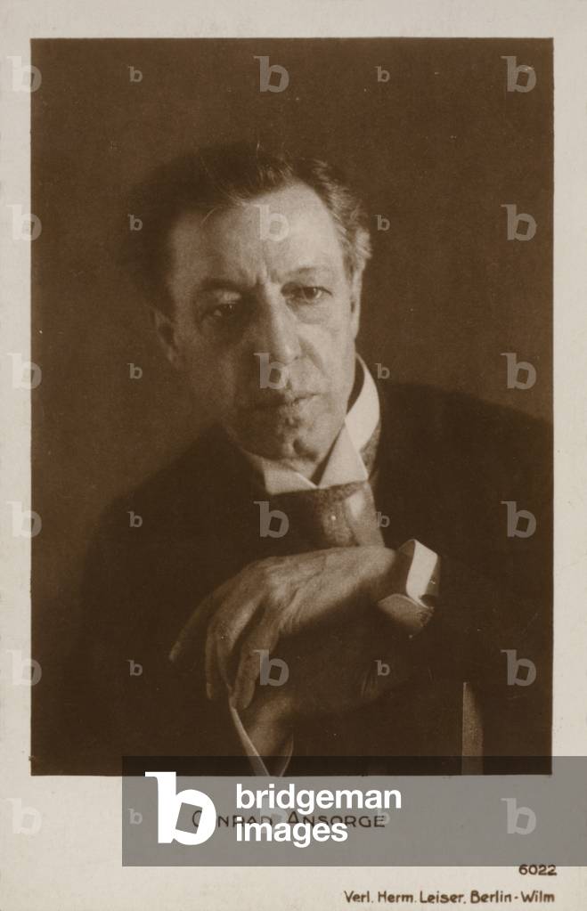 Conrad Ansorge, German pianist, teacher and composer (1862-1930) (b/w photo)