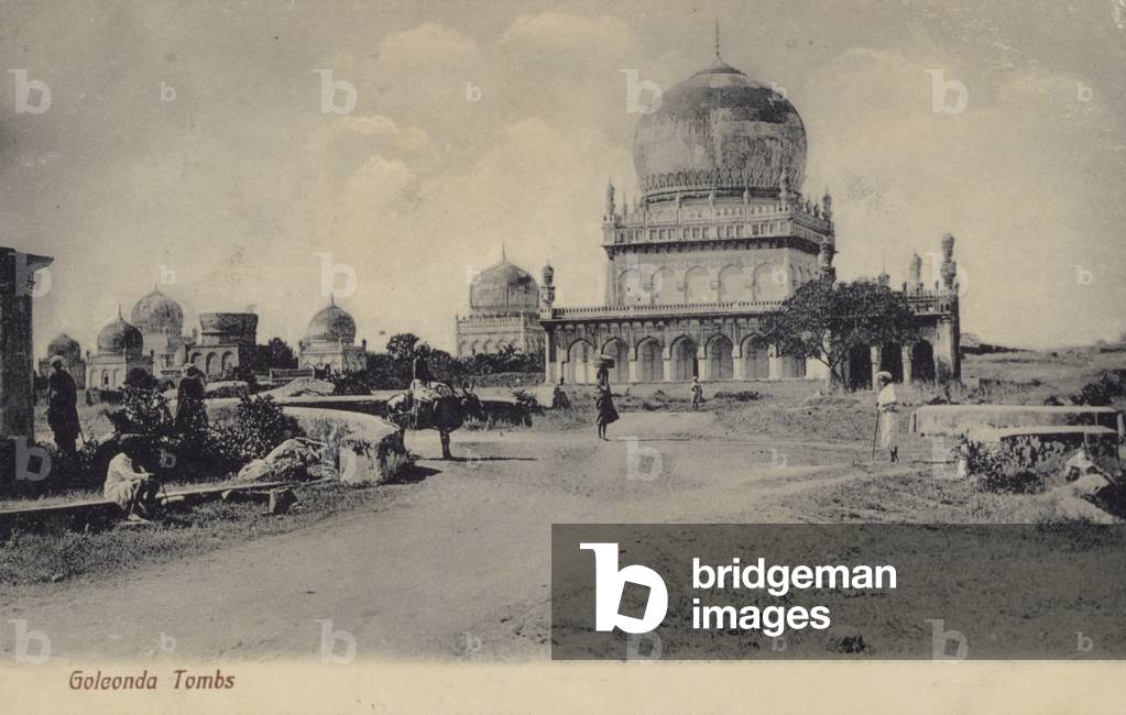 Golconda Tombs (b/w photo)
