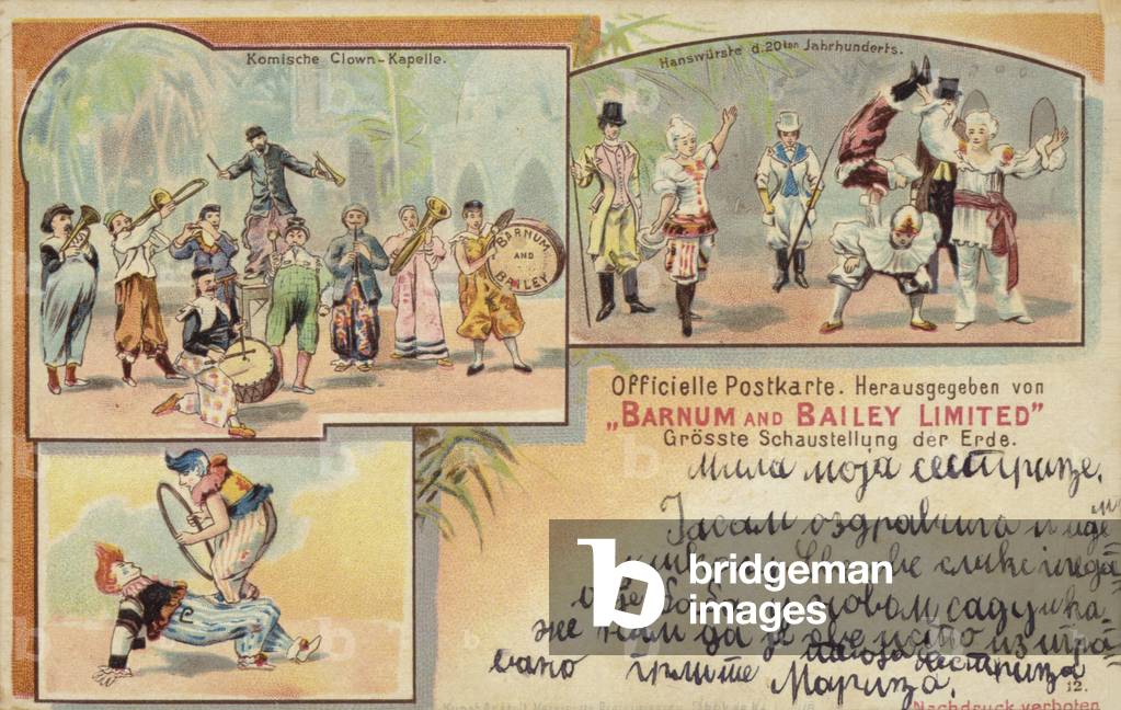 Barnum and Bailey's Circus (colour litho)