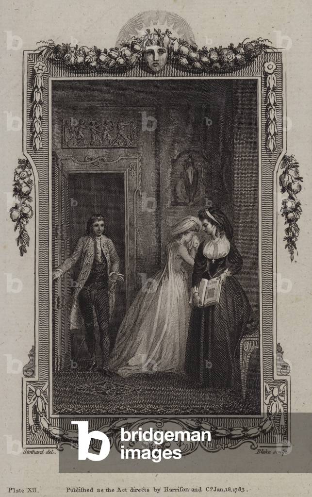 Scene from The History of Sir Charles Grandison, by Samuel Richardson (engraving)