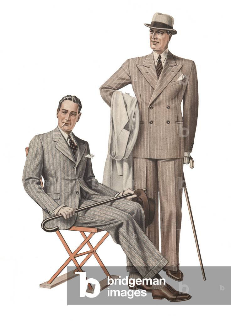 Male Fashions, 1935 (colour lithograph)