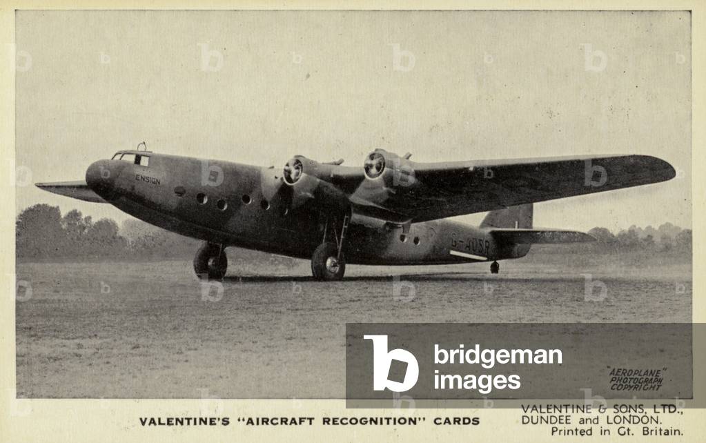 Armstrong Whitworth Ensign, British airliner (b/w photo)