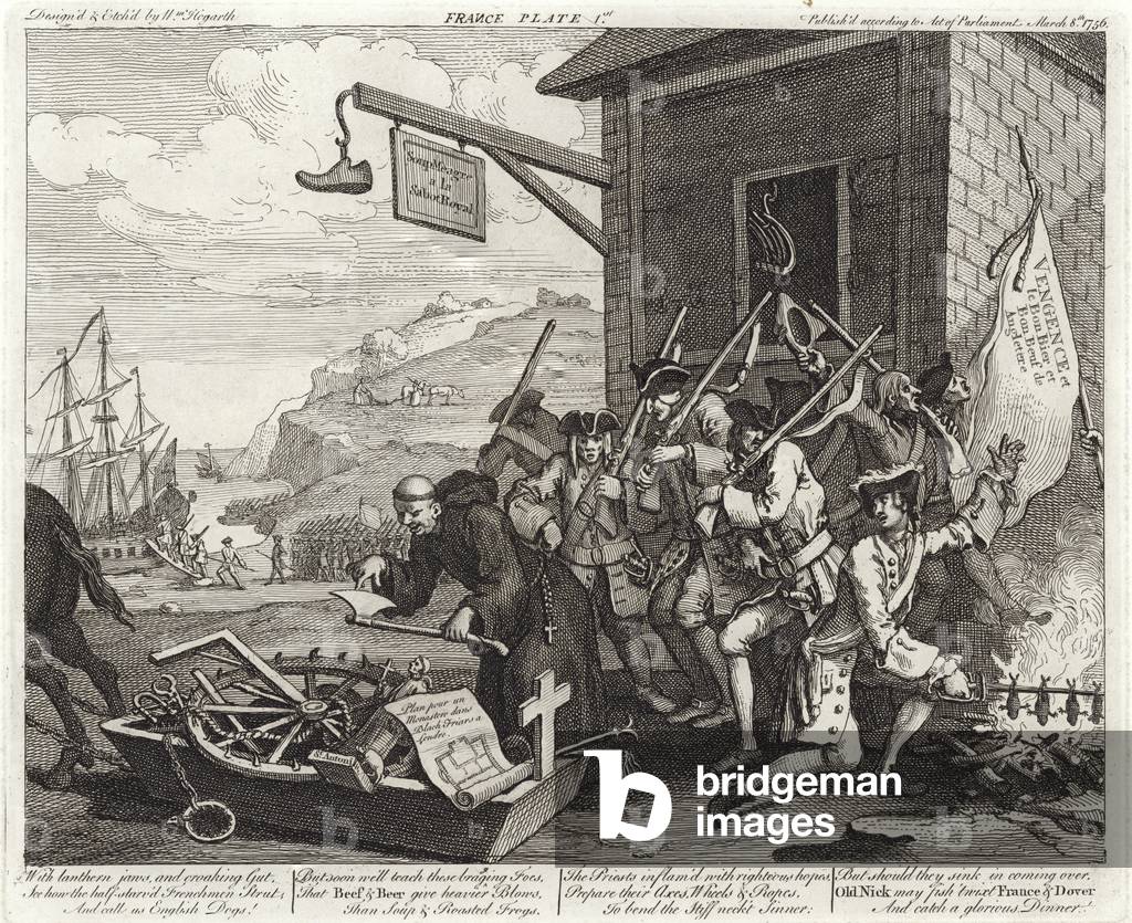 The Invasion - France - Plate 1, 1756. (engraving)