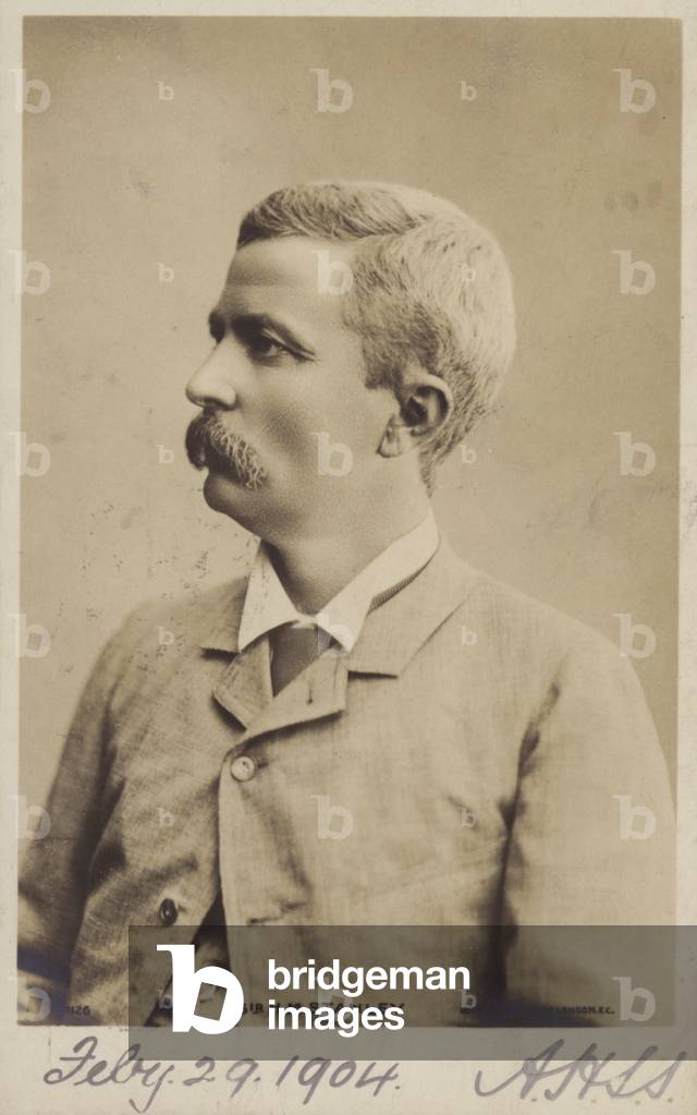 Sir Henry Morton Stanley (1841-1904), Welsh journalist and explorer (b/w photo)