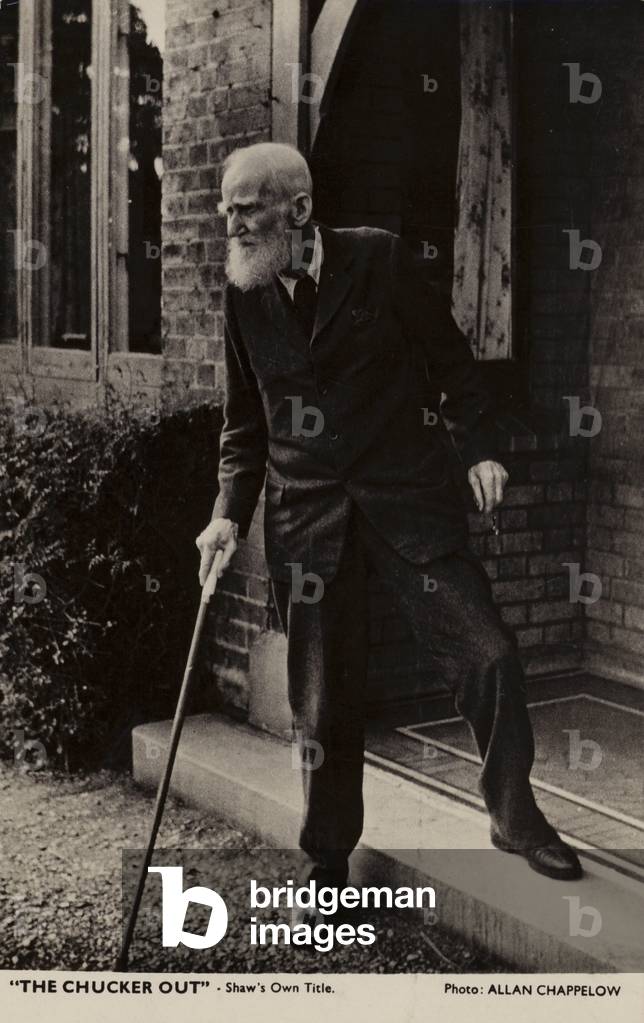 George Bernard Shaw (1856-1950), Irish playwright (b/w photo)