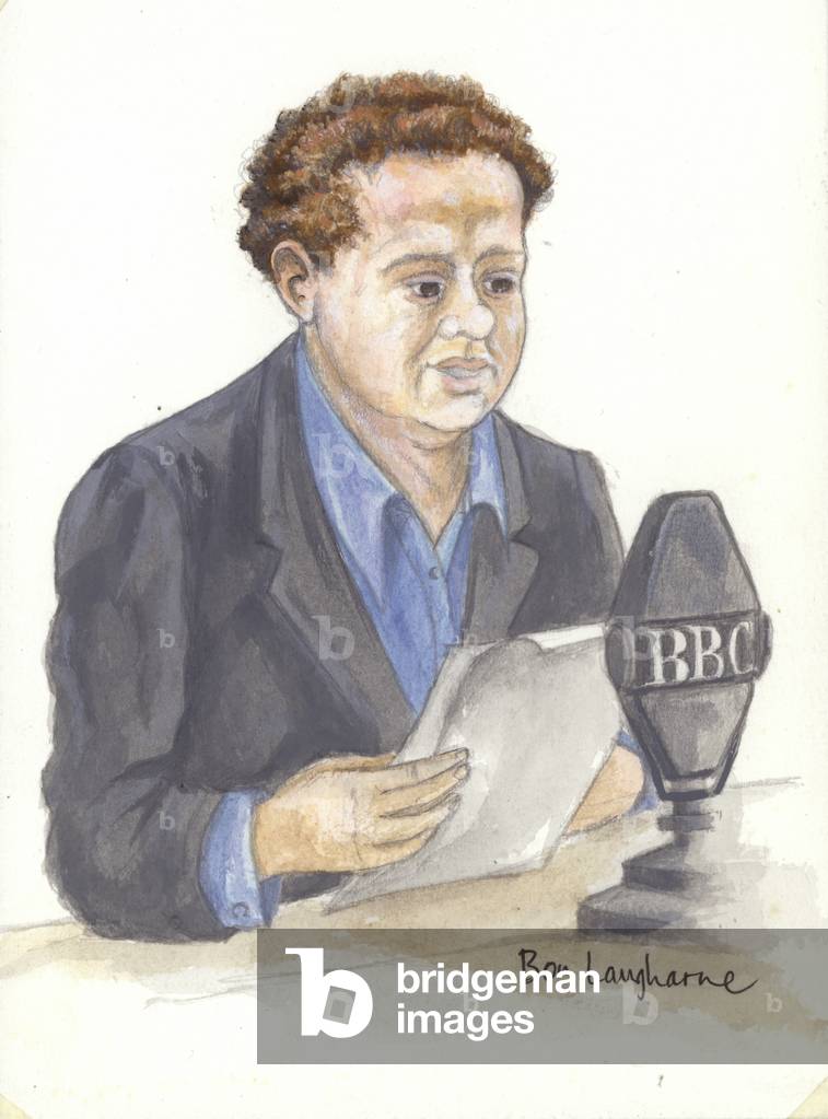 Welsh poet Dylan Thomas at the microphone (unknown)