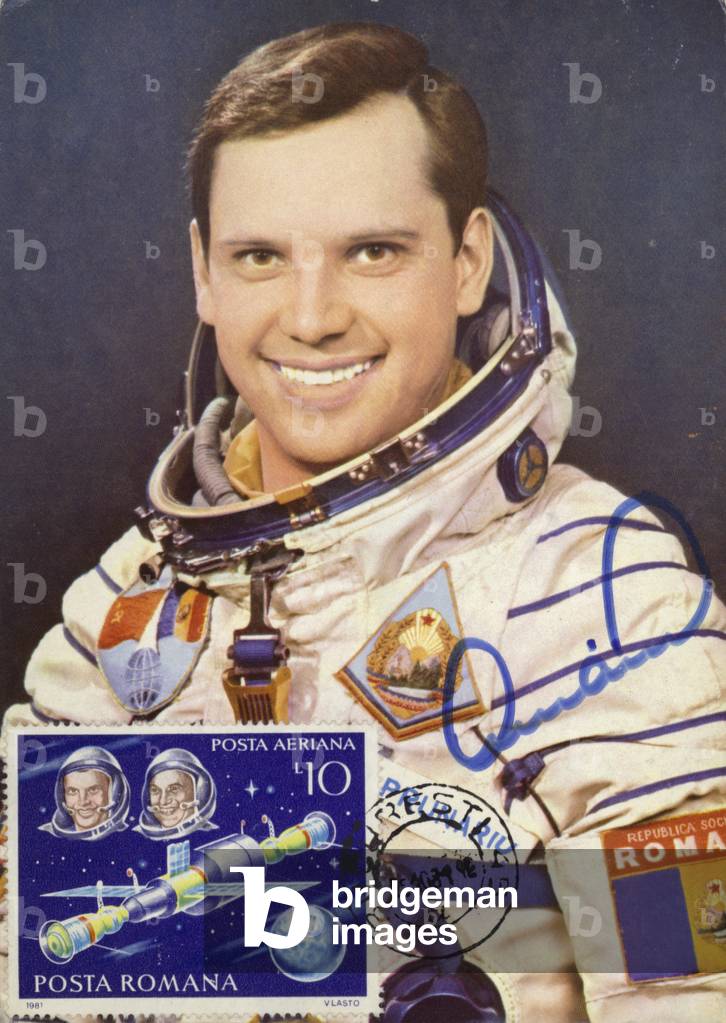 Dumitru Prunariu, the first Romanian cosmonaut, 1981 (colour photo)
