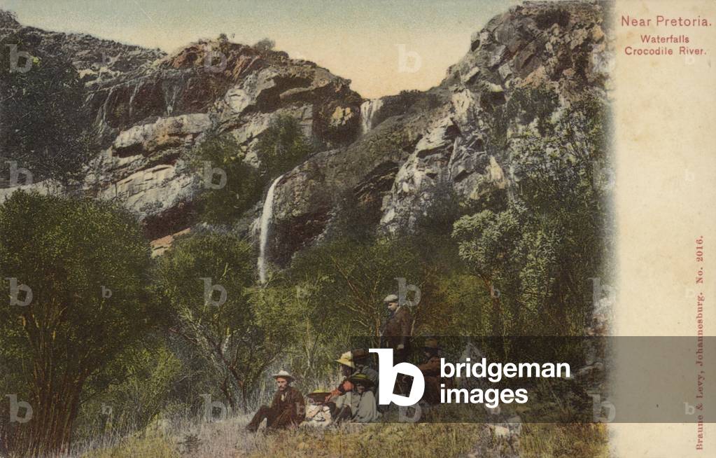 Postcard depicting waterfalls on the Crocodile River (photo)