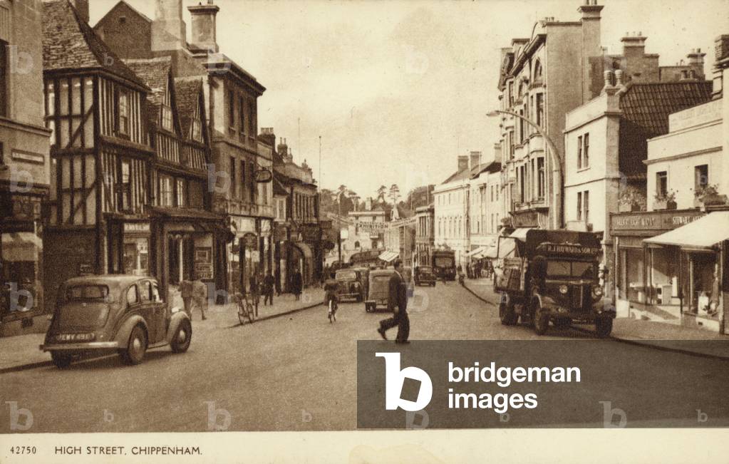 High Street, Chippenham (b/w photo)