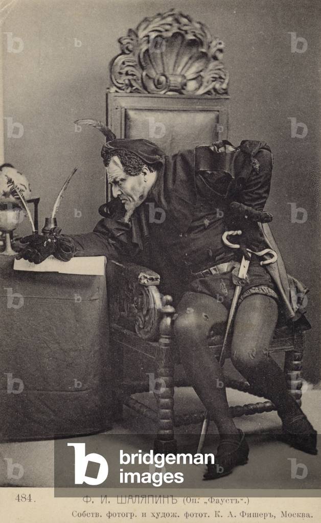Feodor Chaliapin, Russian opera singer (b/w photo)